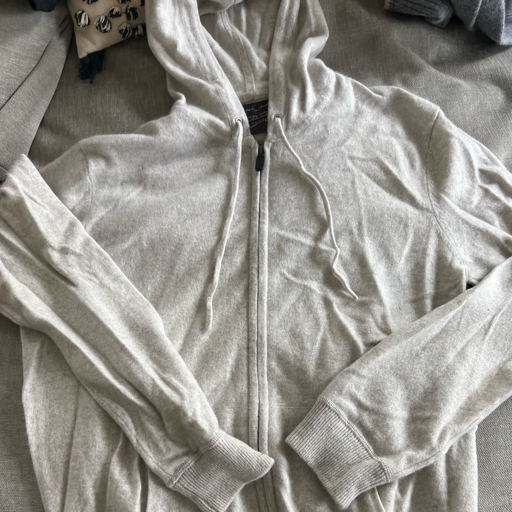 Black Brown 1826 Cashmere Zip Up